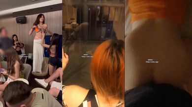 顶级富人圈泄密，上海顶级会所名媛盛宴，富哥们会所嗨完直接带回酒店啪啪，近距离拍摄，叫声震天。~1